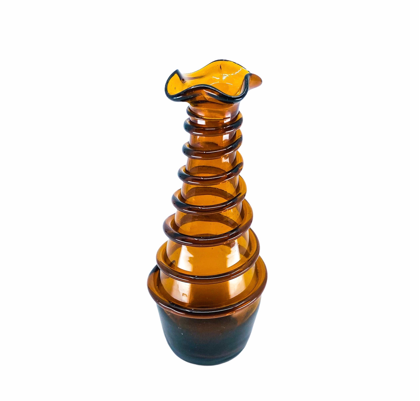 Brown Swirl Bud Vase