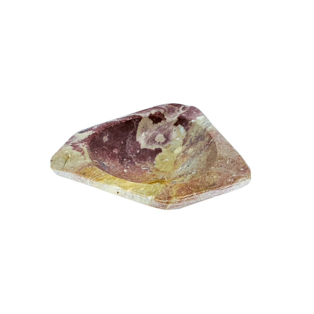 Asymmetrical Carved Stone Ashtray