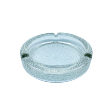 Heavy Round Pebbled Glass Ashtray