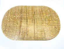 S/4 Vintage Flower & Straw Plastic Placemats