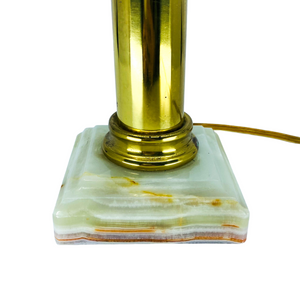 Onyx and Brass Table Lamp