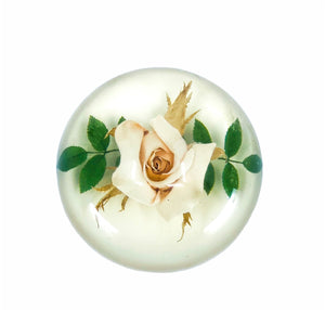 W. Rolfe Floral Rose Paperweight