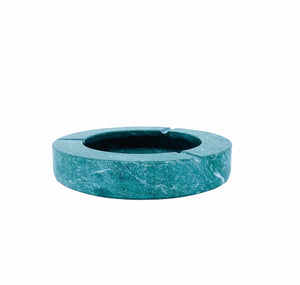 Solid Green Round Marble Ashtray