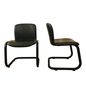 1970s Tubular Black Chair by Kinetics - a Pair