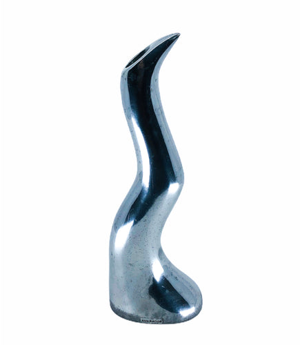 Danish Modernist Anna Everlund Cast Solid Aluminum Ljusstake Candlestick Holder