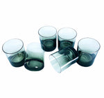 Vintage Smoked Glass Rocks Glasses, Set of 6 - Made in Sweden