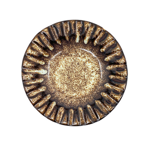 Large Studio Pottery Round Brown Ashtray