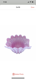 1950s Archimede Seguso Murano Glass Pink Clam Shell - Local Pick Up Only